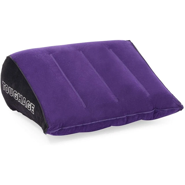 Inflatable Lumbar Back Pillow, Relfux Triangle Wedge for Beach Lounging 17x14x8"