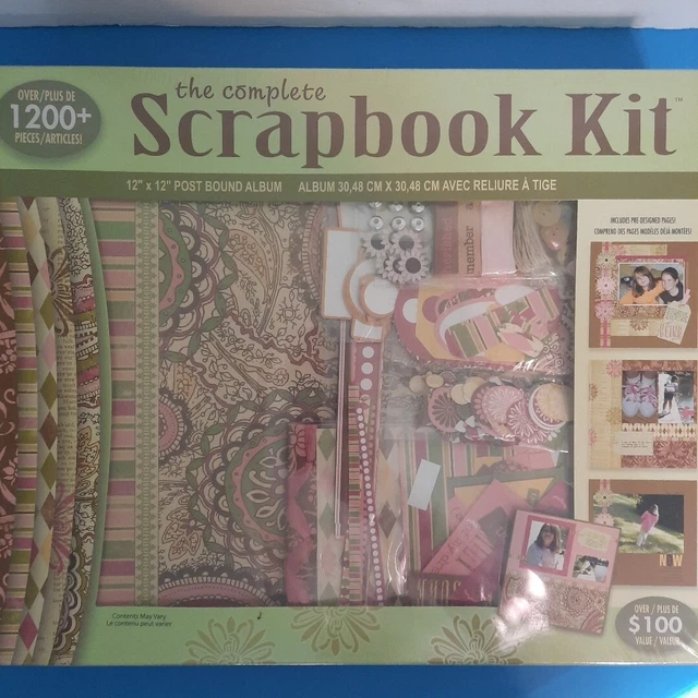 Westrim The Complete 12 x 12 Postbound Album Scrapbook Kit 1200 Pieces 2006