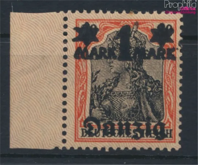 Briefmarken Danzig 1920 Mi 41II Unterdruckspitzen nach unten mit Falz (9960679