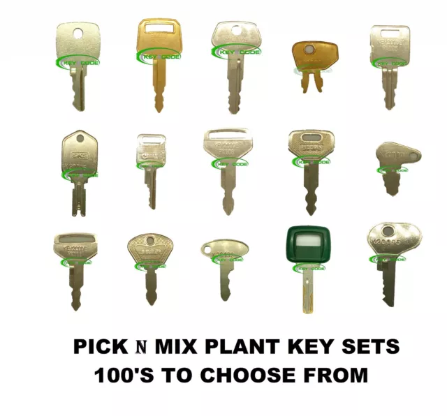 Dumper truck Master key set - master keys for dumper loaders and backhoes