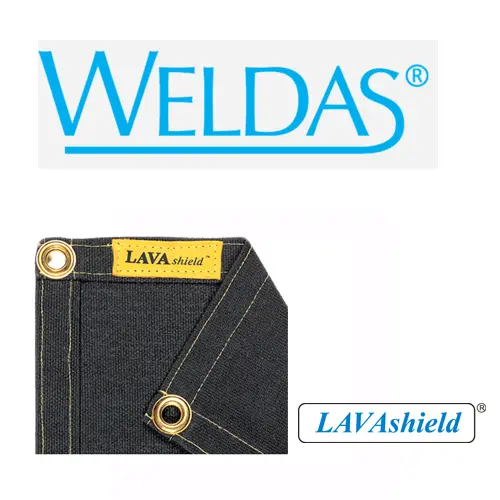 Weldas 50-2468, 6′ x 8′, LAVAshield 24 oz. Black Fiberglass