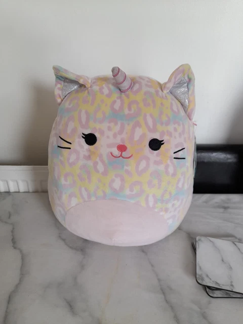 KELLYTOY ORIGINAL SQUISHMALLOWS Soraya The Rainbow Cheetah. 12" Plush