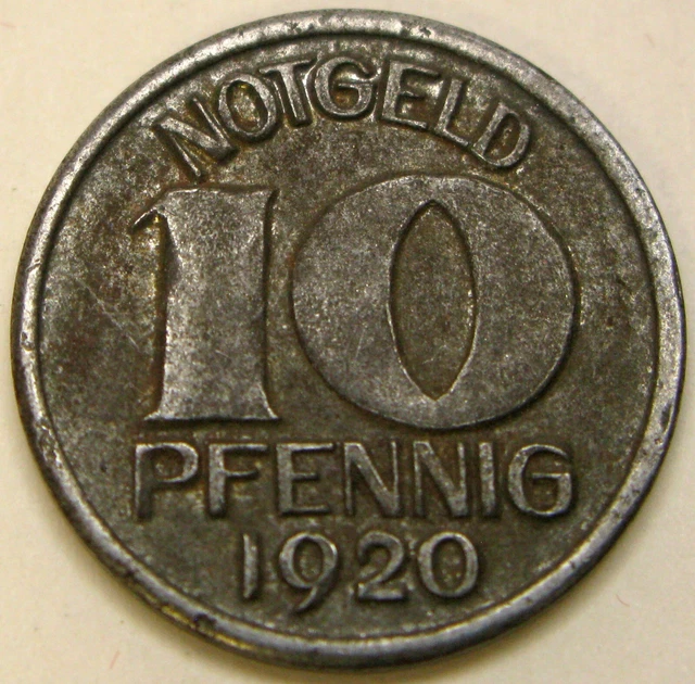 HALLE (Germany) 10 Pfennig 1920 Iron Token - Notgeld / Emergency Money - 1029 *