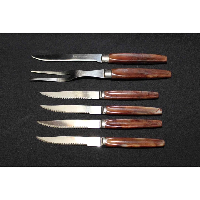VINTAGE REGENT SHEFFIELD Steak Knife & Carving Knife set Bakelite