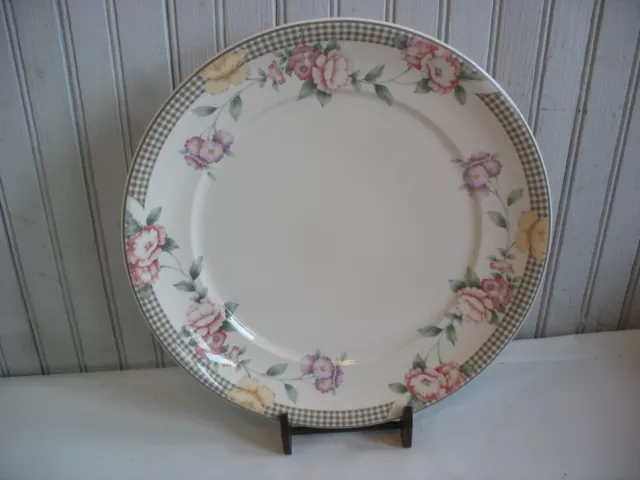 Noritake Keltcraft Ireland Terrace cafe 12" platter chop plate 1994-97 check flo