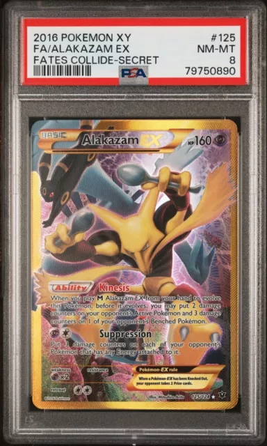 🇫🇷 Alakazam Ex PSA 8 XY Impact Des Destins 125/124 Carte Pokemon Pca 💫
