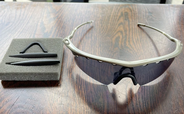 oakley pro m frame matte sand w hybrid s vented blk iridium lenses