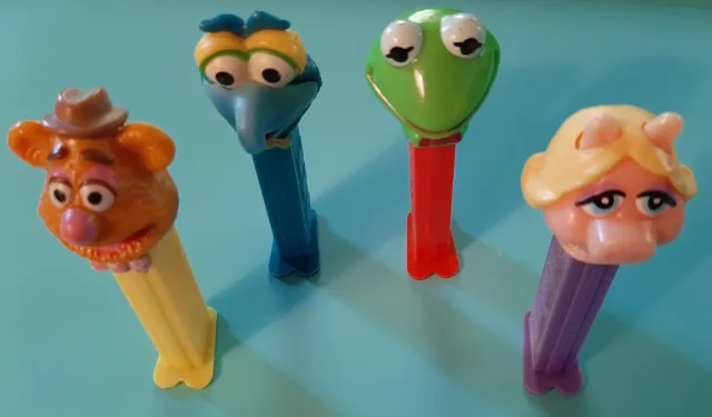 PEZ Dispensers Lot Of 4 Muppet's: Kermit, Gonzo, Miss Piggy, Fozzie Bear