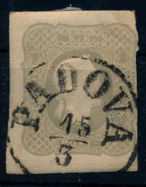LOMBARDEI-VENETIEN 1861 Zeitungsmarke, PADOVA. Sehr schön, frisch, attraktiv!