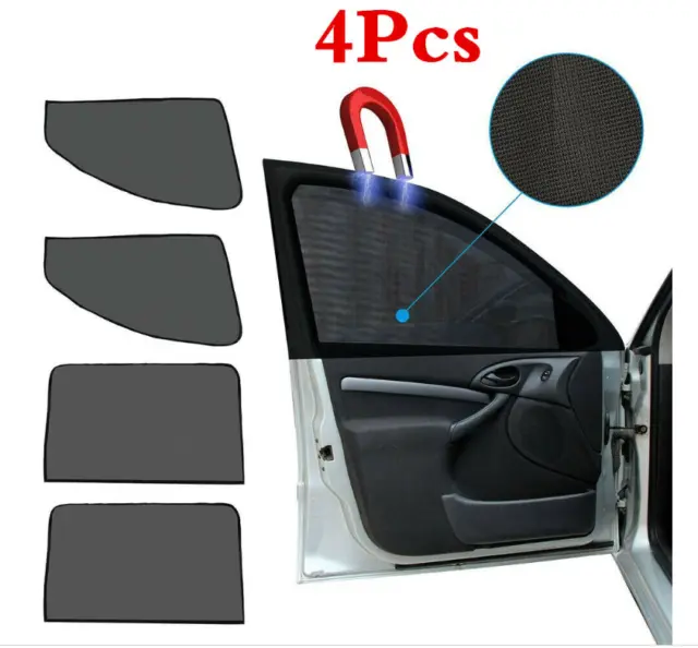 4x Magnetic Car Window Sun Shade Screen UV Visor Protector Sunshade Accessories