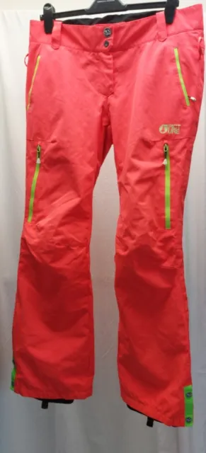 Sky Picture Ski Trousers Dayglo Orange Size L-UK (K10)