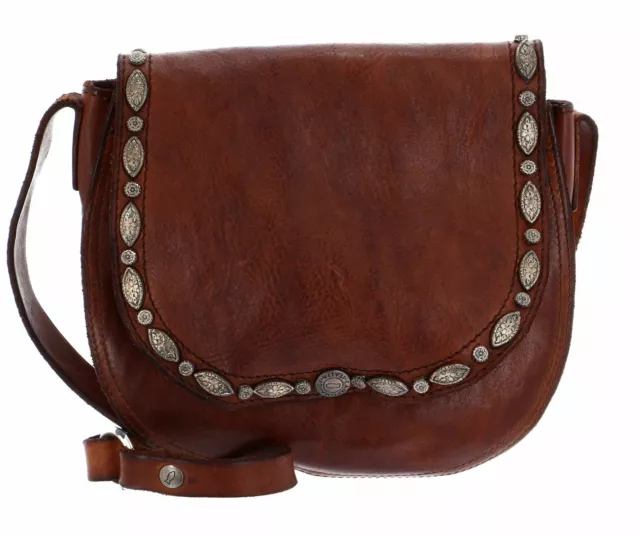 CAMPOMAGGI Crossbody M Umhängetasche Abendtasche Tasche Cognac Braun Neu