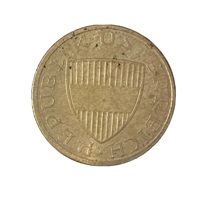 Austria 50 Groschen Coin 1965 Second Republic Aluminum Bronze 19.5mm KM # 2889 2
