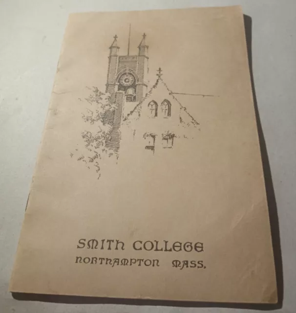 Smith College Catalog Vintage Northampton Mass Guide Ilustrated