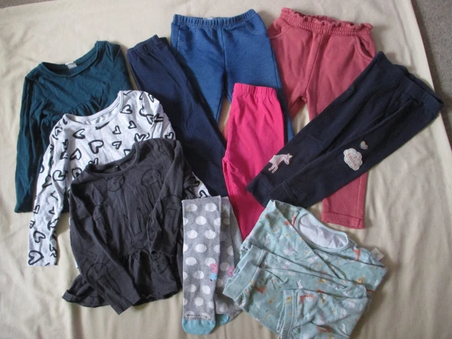 Girls Toddler Child Clothing Bundle - Age 2 - 3 Years - Tops Trousers etc