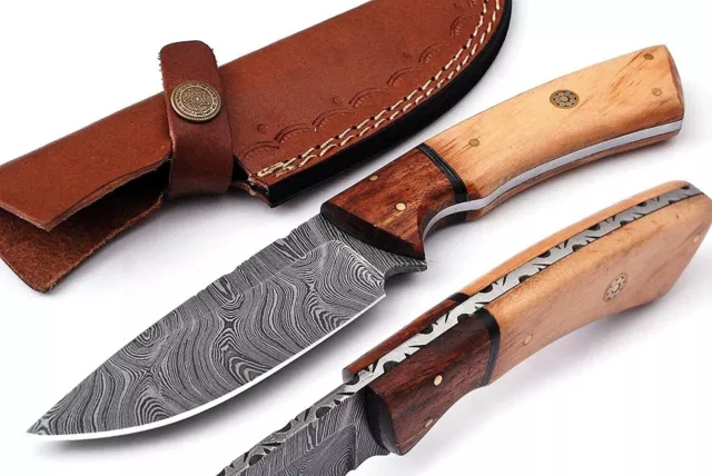 Custom Handmade Damascus Hunting Knife Best Damascus Steel Blade Gift Item.