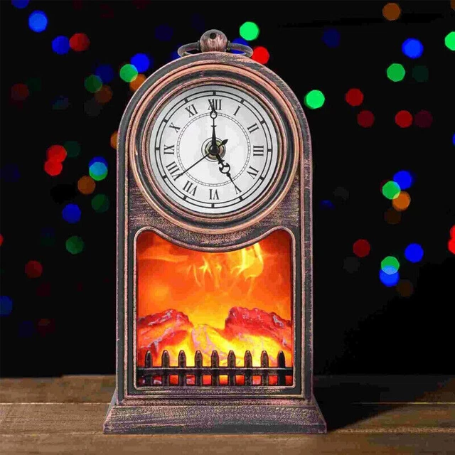 Creative clock-guided flame lamp bar furniture table top night light decoration