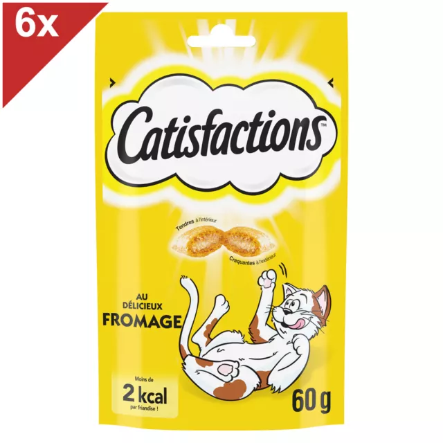 CATISFACTIONS Friandises au fromage pour chat et chaton (6x60g)
