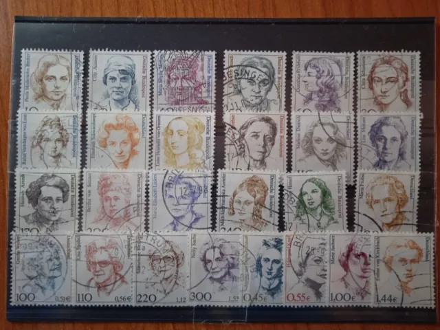 Gran lote de sellos de mujeres famosas de Alemania  varios años