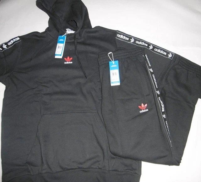 Felpa con cappuccio Adidas Originals nastro a trifoglio HR8224 & Joggers HR8220 set extra large XL