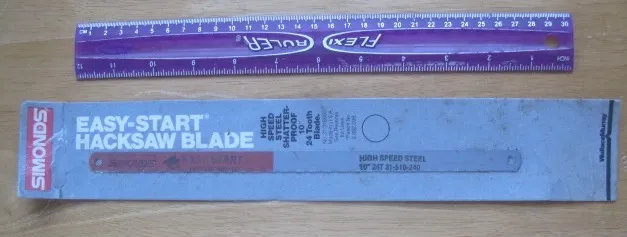 Easy Start Hacksaw Blade Simonds 10" 24 Tooth blade Hi speed steel shatter proof