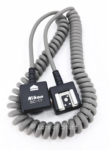 Cable para zapato fuera de cámara Nikon SC-17 TTL 5' pies cable en espiral probado y funciona
