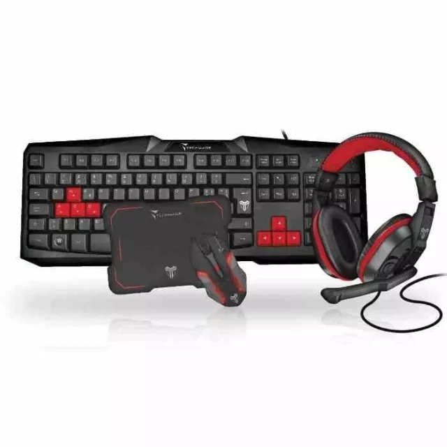 Set Per Gaming Kit Combo 4 In 1 Professionale Mouse Tastiera Cuffie Tappetino