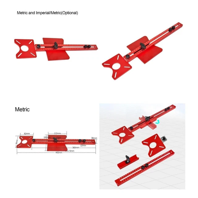 Gabinet De Fraisage Pour Rainure - Alliage Aluminium, 58 Cm, Réglable, Pour Défonceuse, Menuiserie - 8
