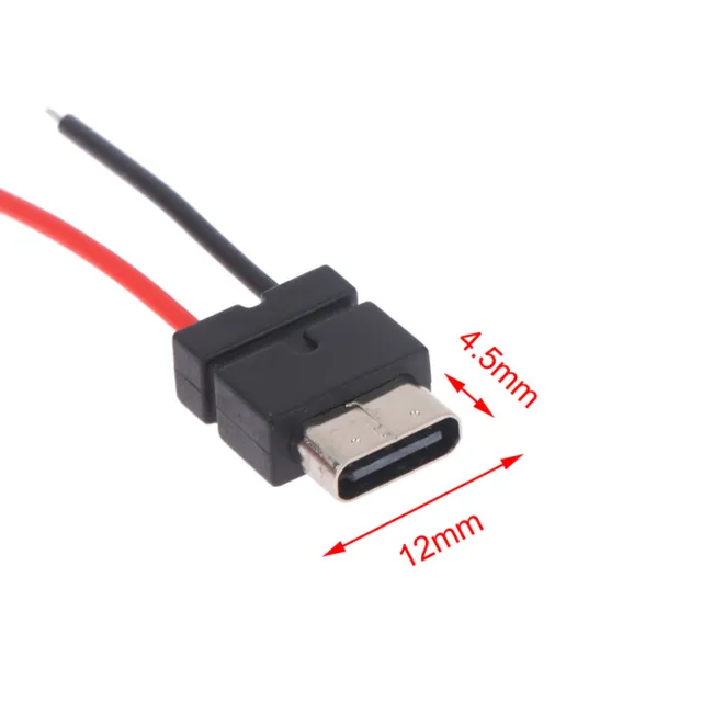 2Pcs USB Type-c Waterproof Connector 2P Female Socket Fast Charging Port-$v