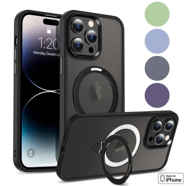 Hülle MagSafe Farben für iPhone Case Magnet Handy Cover Aufstellbar Schutz TPU