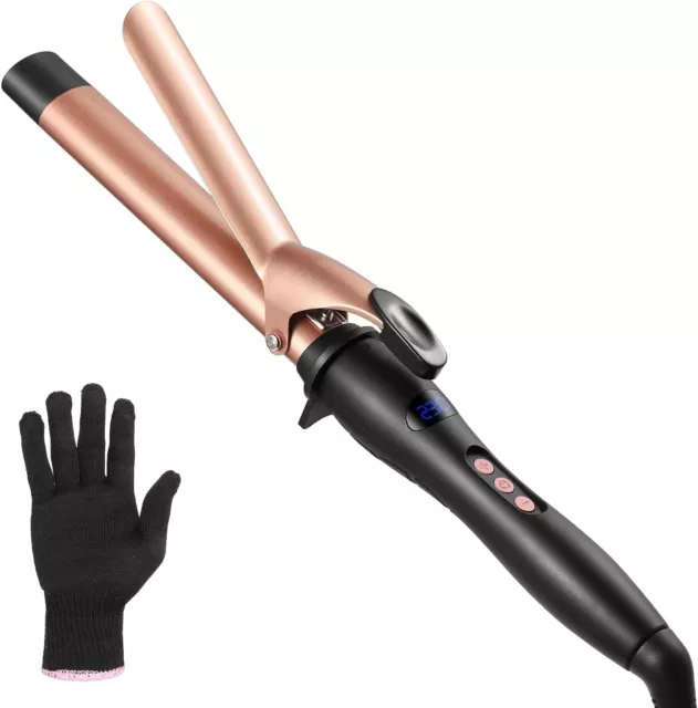 Curling Iron Oval, Curling Tongs Quick Heating Hair Curler with Adjustable temp