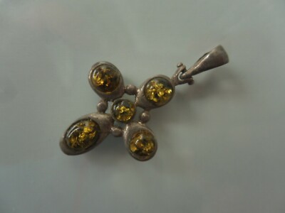 vecchio Rimorchio Croce Bernstein Bella 925 Argento Con Bernstein, 