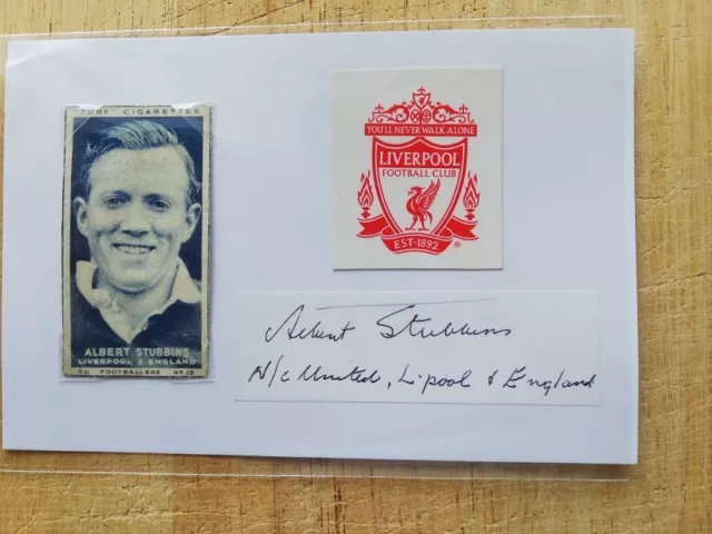 Albert Stubbins Liverpool Legend Hand Signed Photocard (2)
