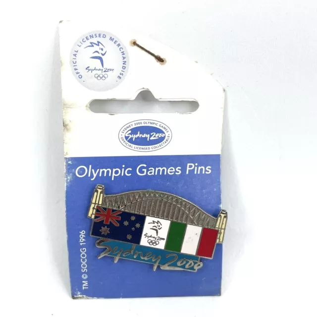 Olympic Games Collectable Australia-Sydney 2000 Australia & Italy Badge Pin