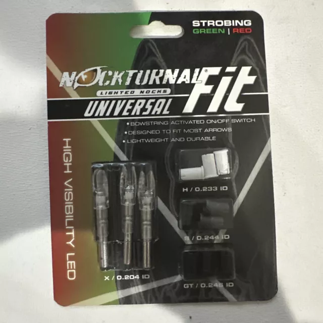 🌟 Nockturnal By Rage Universal Fit Red/Green Lighted Nock 3pk FREE SHIP 🌟