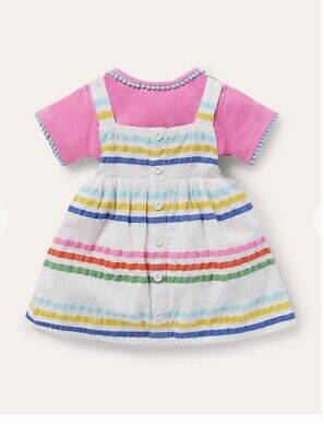 Boden Baby Girls Woven Stripy Pinnie Outfit Age 12-18 Months *BNWT*