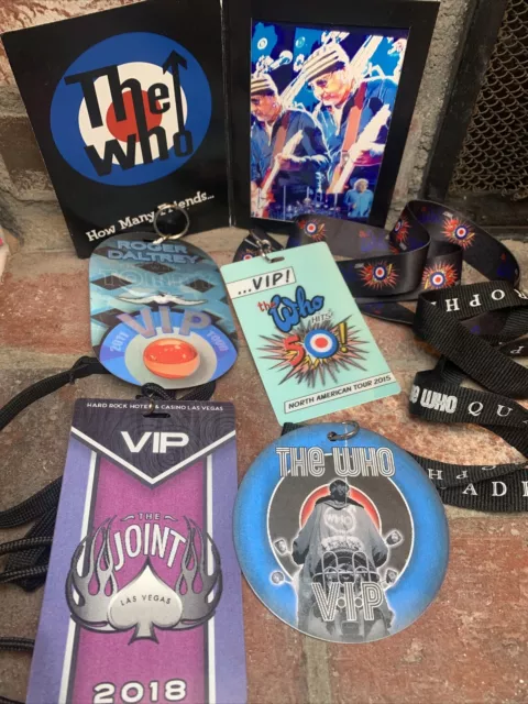 The Who VIP TOUR Lanyards Badges & Photo  Vintage Collectibles 🔥