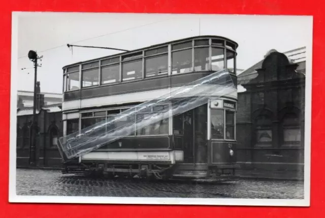 Bury Tram, Destination Rochdale, Lancashire Rp Original Old Postcard 1937