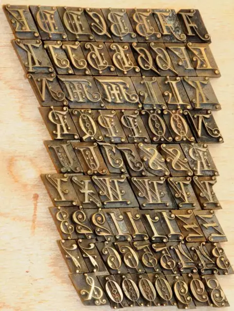 Prägeschrift 9 mm Messingschrift Buchbinder Messing Buchbinden Vergoldepresse