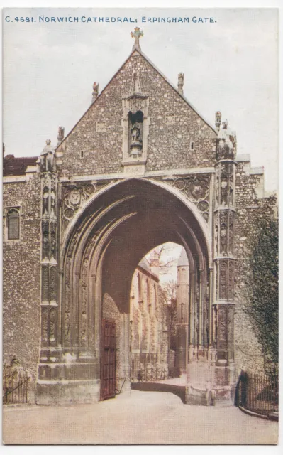 Norfolk; Norwich Cathedral, Erpingham Gate, C4681 PPC von Photochrom, unveröffentlicht