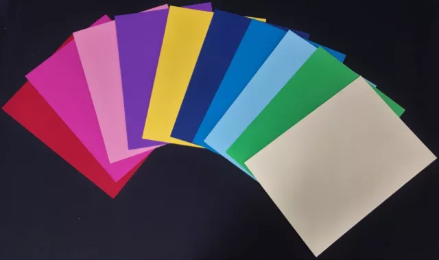 10Pk 140G A4 10 Coloured Cardstock Paper - Scrapbooking Craft Art Diy Project