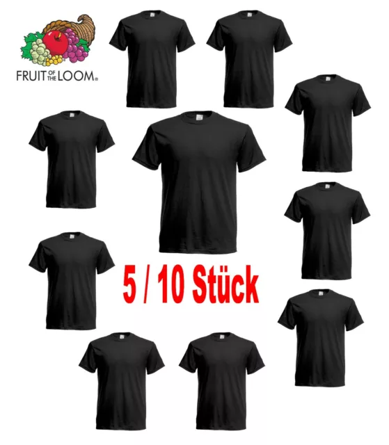 5er/10er Fruit of the Loom T-Shirt Herren Shirts Iconic Sets Tshirt S - 5XL NEU