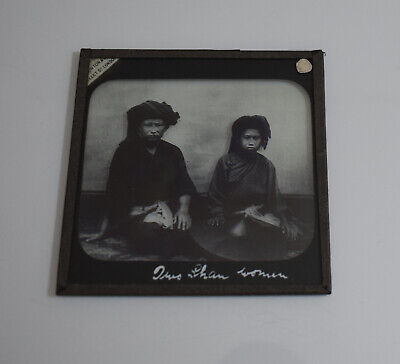 TWO SHAN WOMEN BURMA C1890 PHOTOGRAPH Magic Lantern Slide 2