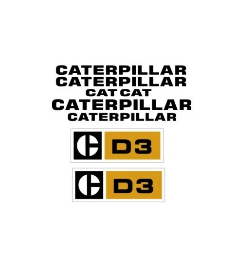 thumbnail image 2 of 3M Caterpillar CAT D2 Dozer Decals Set – Vinyl Stickers, Tractor D2 2 of 5