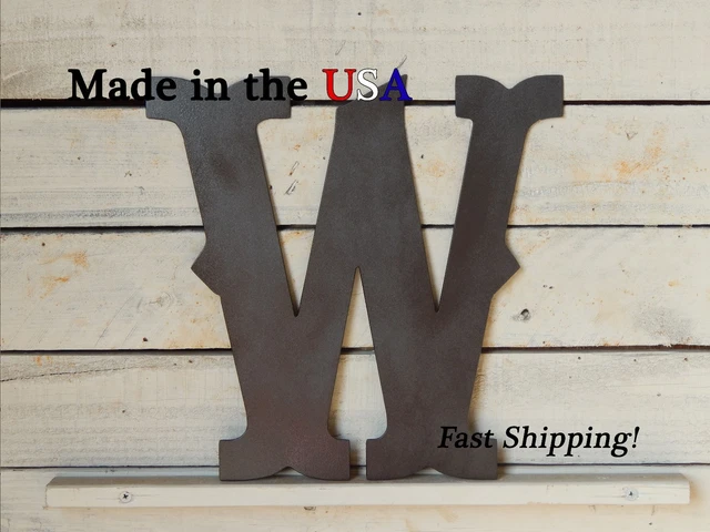 10" Metal Letter, Western, Wedding Initial, Wreath Monogram, Bedroom Decor,F1004