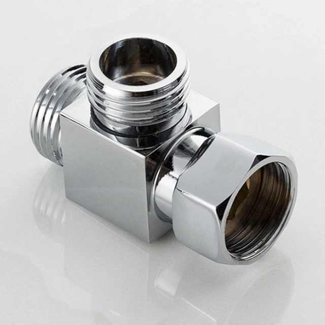 Valvola Doccia In Ottone Springwillfly Valvola Deviatrice A 3 Vie Con Adattatore A T G1/2 Per Controllo Del Flusso D'acqua, Per Bagno, Lavandino, Soffione Doccia (nero Deviatore Doccia In Rame Cromato
