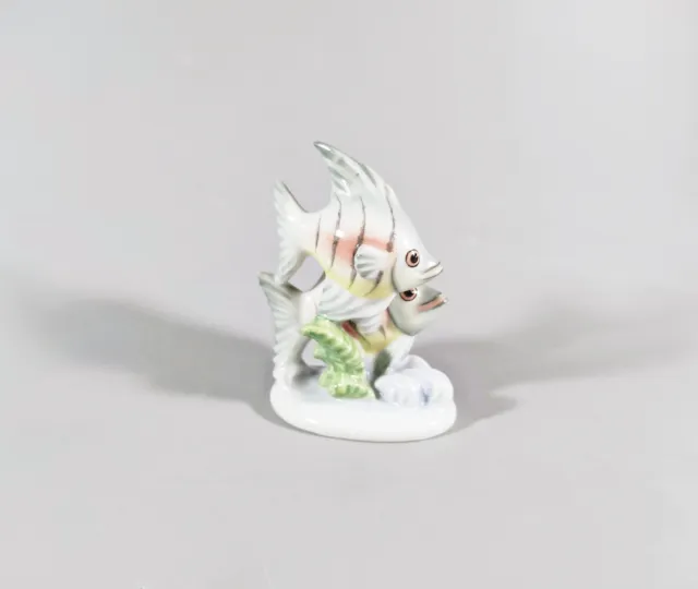 Herend, A Pair Of Sail Fish, Handpainted Porcelain Figurine ! (I215)