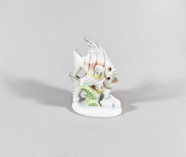 Herend, A Pair Of Sail Fish, Handpainted Porcelain Figurine ! (I215)