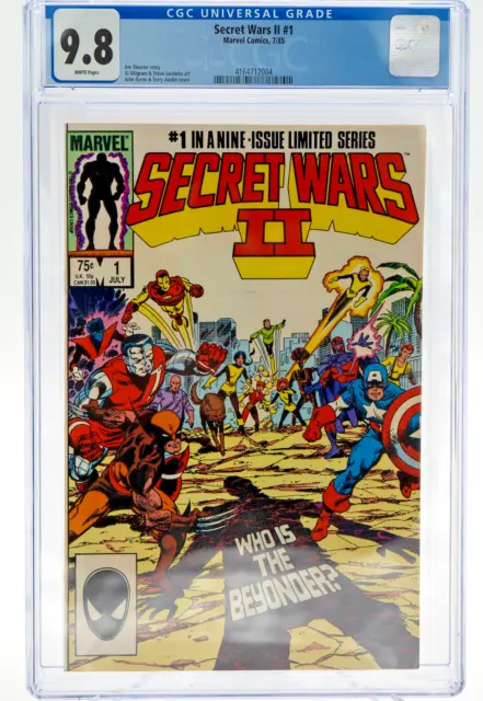 Secret Wars II 1 CGC 9.8 NM/M Wolverine Iron Man Captain America Byrne cover
