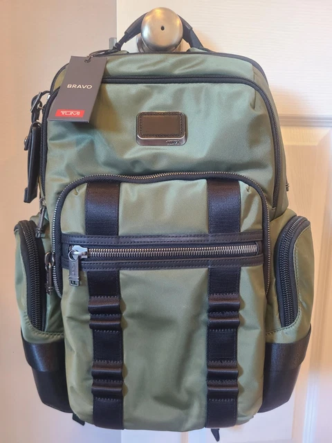 Tumi Nathan Expandable Business Laptop Backpack Forest Green - NEW WITH TAGS